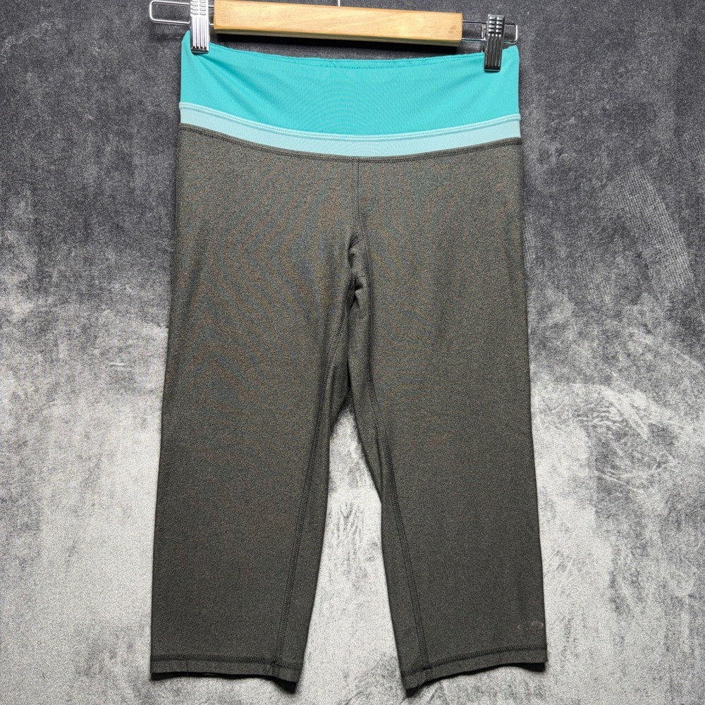 C9 by Champion Capri Leggings Gray Teal XS Athletic Yoga Pants